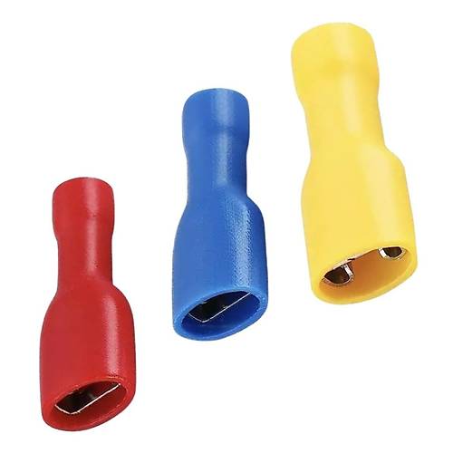 Tam zoleli Dii Faston Tip Kablo Ucu GFFD-1638 0.50-1.50mm Krmz 200 Adet