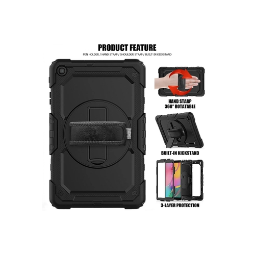 Newface Samsung Galaxy T510 Tab A 10.1 Klf Pars Tablet Kapak - Siyah