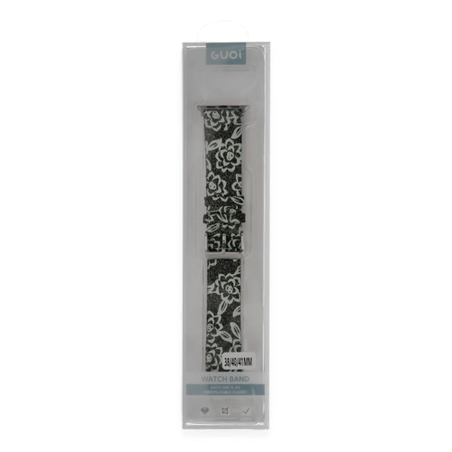 Newface Apple Watch 38mm Creeper Desenli Kordon - Siyah