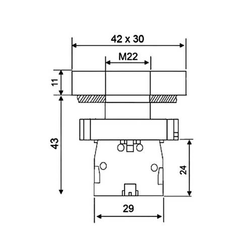 LAY5-EL8325 22mm kiz Buton Yeil Krmz