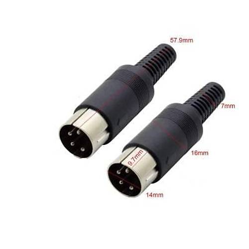 4 Pin Erkek DIN Konnektr