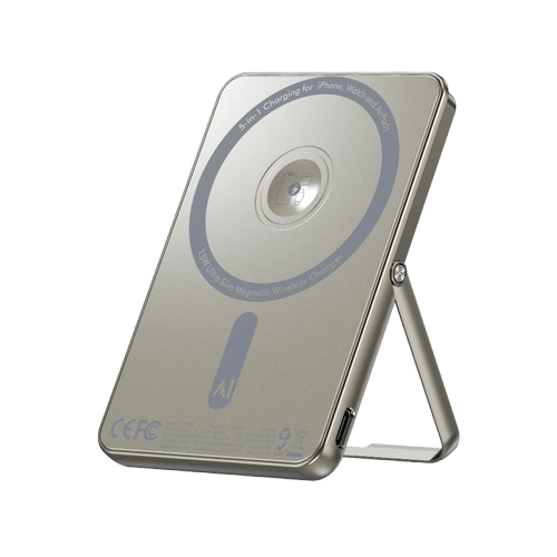 Newface PW580 5.000 mAh 20W Type-C 15W Kablosuz arj 3W Saat arj ve 5W Kulaklk arj Destekli PD Hzl arj Magsafe Powerbank - Titanyum