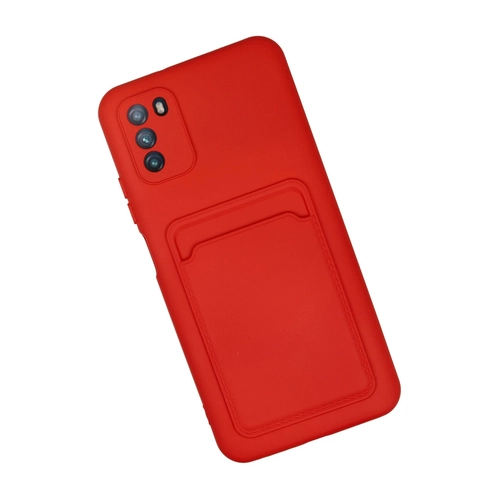 Newface Xiaomi Pocophone M3 Klf Kelvin Kartvizitli Silikon - Krmz