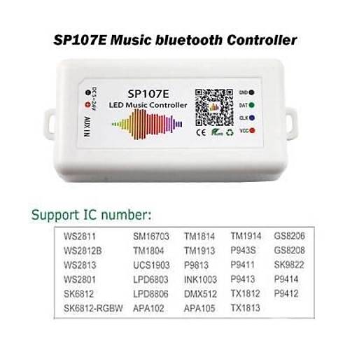 SP107E Bluetooth Ws2812 Adreslenebilir Led Kontrol Kart