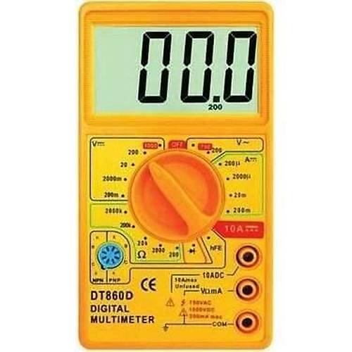 DT-860D Byk Ekranl Multimetre l Aleti