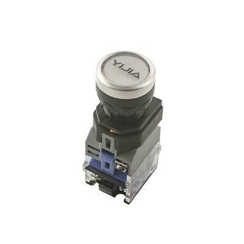 Anahtarl Push Buton 220V Beyaz Ikl YJ139-LA38