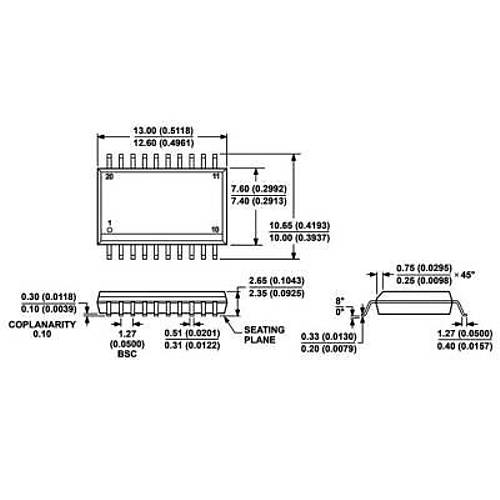 ADM2587EBRWZ SOIC-20 Smd Dijital zolatr Entegresi