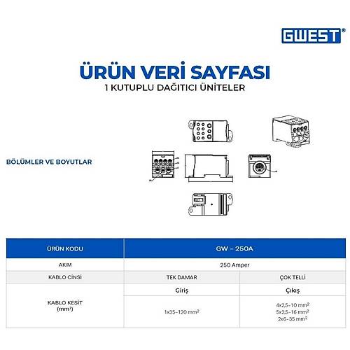 Gwest GW-250A Tek Kutuplu 250A Girili Datc nite