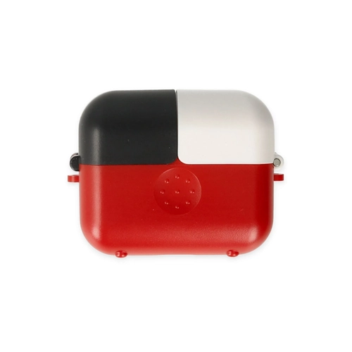 Newface Airpods 3 (3.nesil) Basmal Klf - Krmz-Siyah-Beyaz
