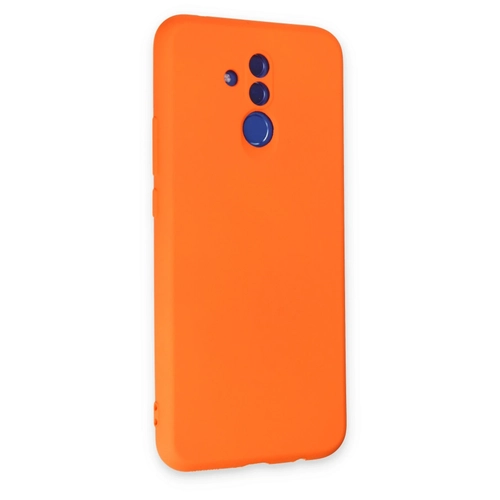 Newface Huawei Mate 20 Lite Klf Nano ii Kadife Silikon - Turuncu