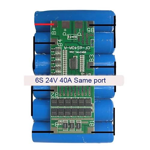 6S 40A BMS 24V 18650 Lityum Pil arj Koruma Devresi Balansl