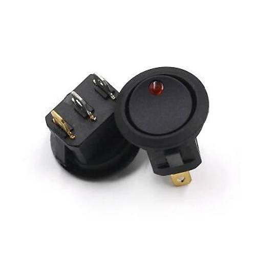 KCD1 Krmz Nokta Ikl On-Off Anahtar 12V