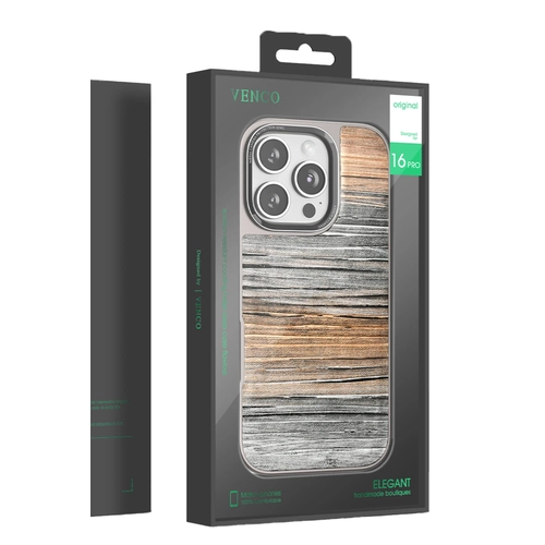 Venco iPhone 16 Pro Wave Kapak - Koyu Kahve