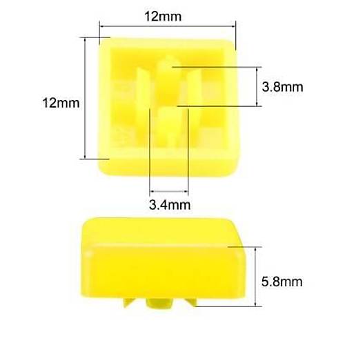 Tact Switch Kapa Kare Sar- 10x10x5mm