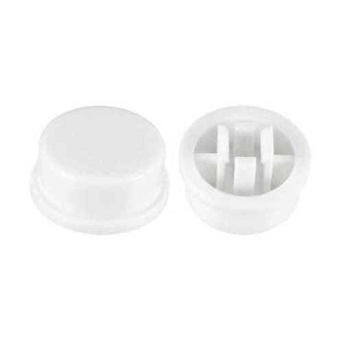 Tact Switch Kapa Yuvarlak Beyaz - 12x12x7.3mm ile Uyumlu