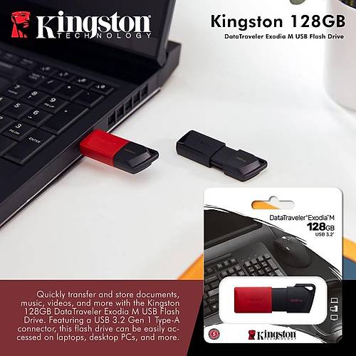 Kingston DTXM 128GB Datatraveler Exodia M USB 3.2 Gen1 USB Bellek