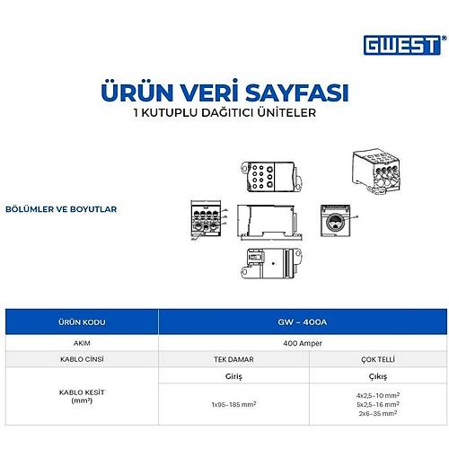 Gwest GW-400A Tek Kutuplu 400A Girili Datc nite