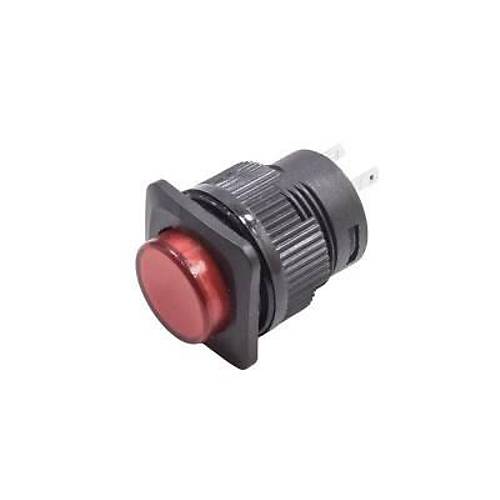 RL16-504B 16MM Plastik 2 Pin Yayl Buton Krmz