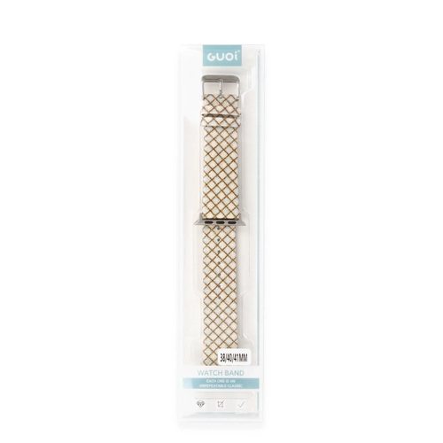 Newface Apple Watch 38mm Karo Motif Kordon - Mavi