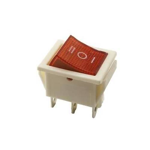 KCD4 ON-OFF-ON  Konumlu Ikl Anahtar 6 Pin - Beyaz