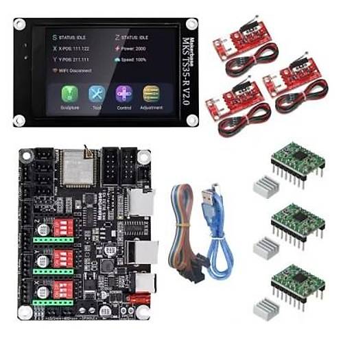 MKS DLC32 v2.1 GRBL CNC Kontrol Kart Seti + TS35-R LCD Ekran