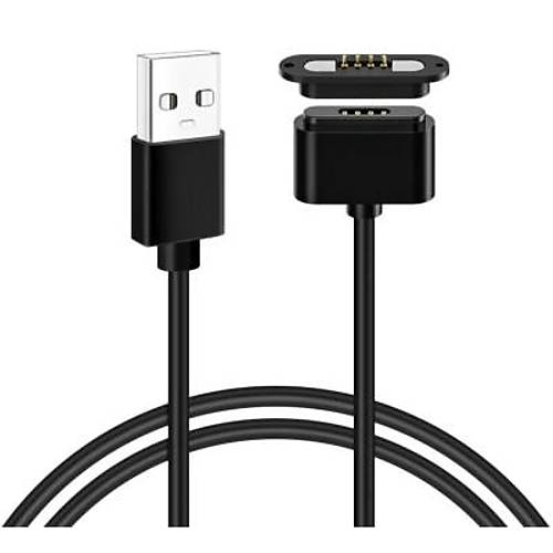 4-Pin 2mm Kablolu Pogo Pin Manyetik Konnektr Takm - USB Soketli