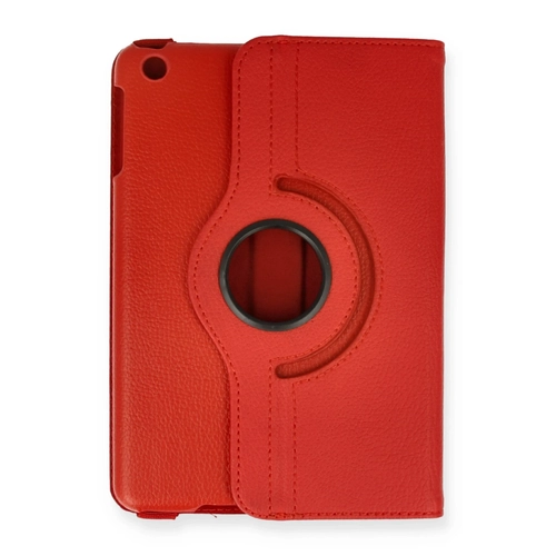Newface iPad Mini 1 Klf 360 Tablet Deri Klf - Krmz