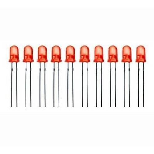 5mm Krmz Led Paketi - 10 Adet