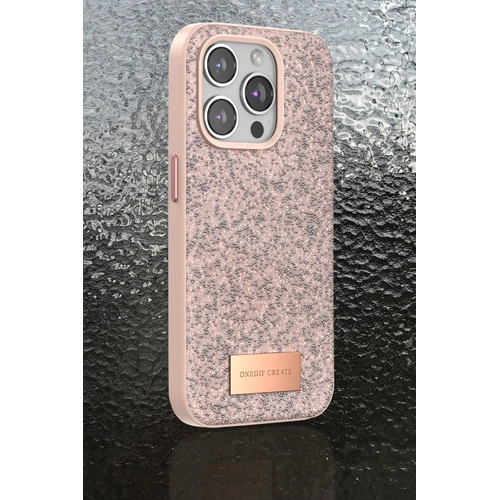 Onegif iPhone 15 Pro Max Bright Simli Kapak - Siyah