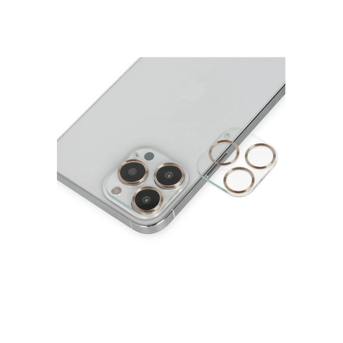 Newface iPhone 14 Pro Max Band Metal Kamera Lens - Gold