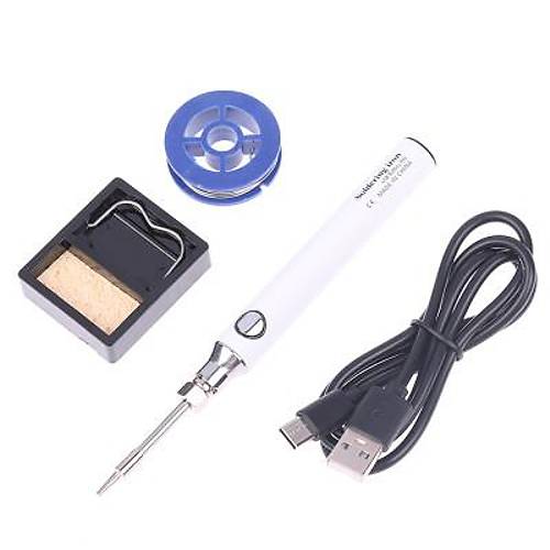 USB 5V 8W USB Beyaz Kalem Havya Seti - Scaklk Ayarl Mod Seimli
