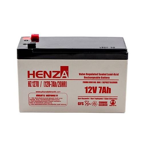 Henza HZ1270 12V 7Ah Bakmsz Kuru Ak