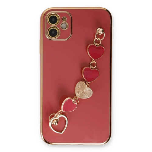 Newface iPhone 12 Kılıf Esila Silikon - Kırmızı