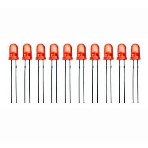 5mm 2V Krmz Led Paketi - 10 Adet