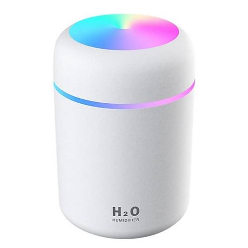 DivexRenkli Led Ikl Hava Nemlendirici USB Colorful Humidifier Beyaz H-17