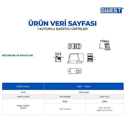 Gwest GW-160A Tek Kutuplu 160A Girili Datc nite