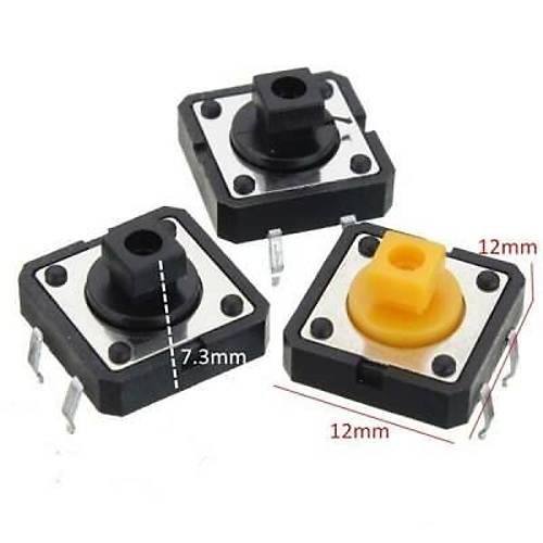 12x12x7.3mm 4 Pinli Sar Push Buton - Tact Switch