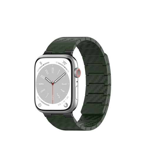 Movenchy Watch 45mm Carbon Steel Kordon - Koyu Yeil