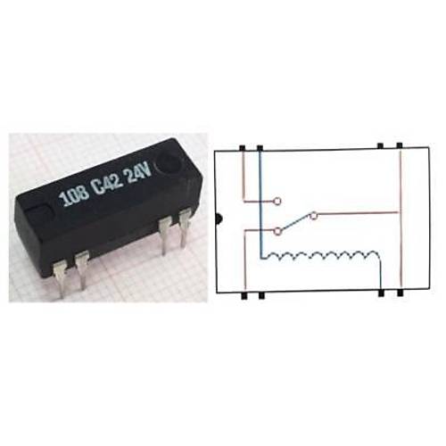 108 C42 24V Reed Röle Tek Kontak C/O 24VDC 0.25A