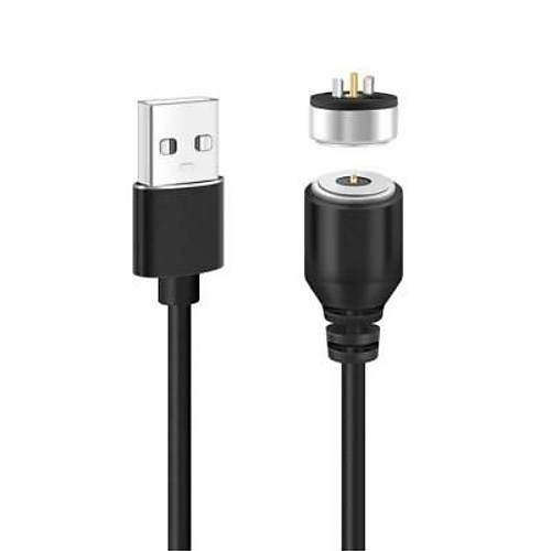 2-Pin 10mm Kablolu Pogo Pin Manyetik Konnektr Takm - USB Soketli
