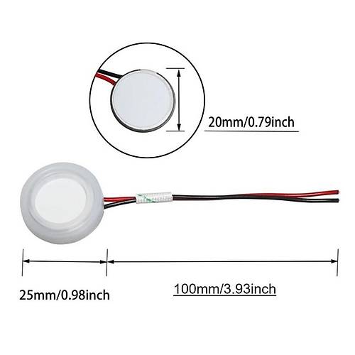 25mm Ultrasonik Sis Buhar Yapc Piezo Sensr Kablolu