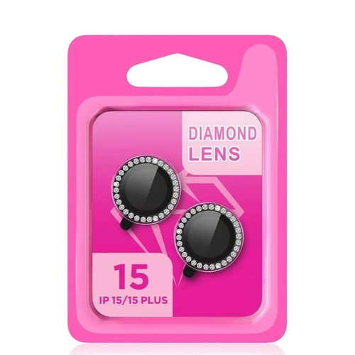 Newface iPhone 15 Pro Rock Metal Kamera Lens - Siyah