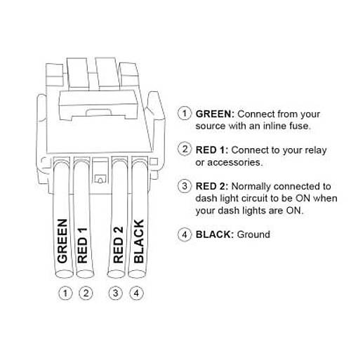ON-OFF Anahtar Mavi Ikl 4-Kablolu 12V 3A - Water Pump