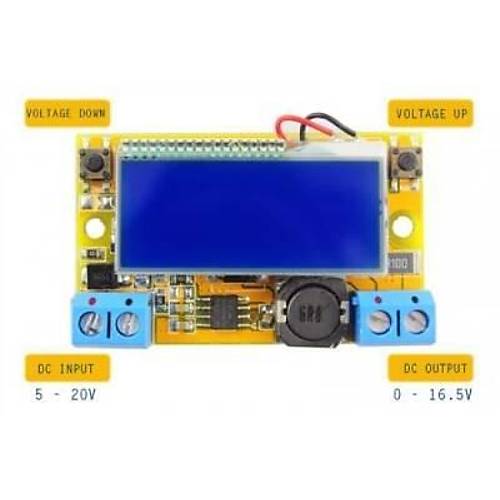 DC-DC LCD Ekranl 3A Ayarlanabilir Voltaj Reglatr