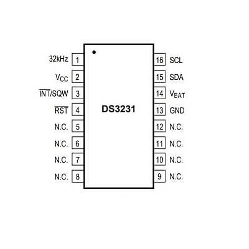 DS3231SN SOIC-16-W Smd Zamanlayc Entegre