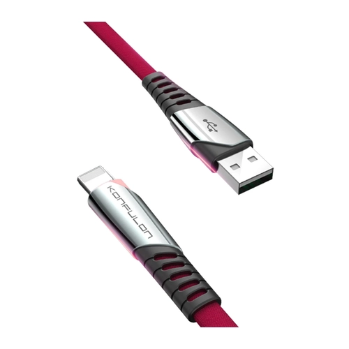 Konfulon DC17 Lightning Kablo iphone Uyumlu 1M 2.4A - Krmz