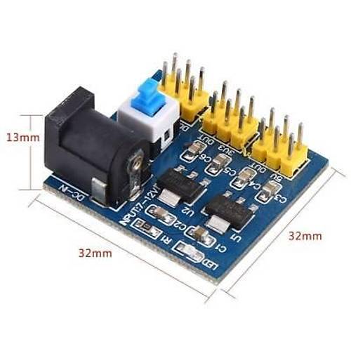 12V Giri 3.3V, 5V oklu kl Reglatr Kart
