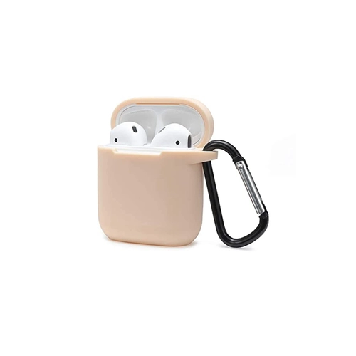Newface Airpods 2 (2.nesil) Sert Silikon Klf - Bej