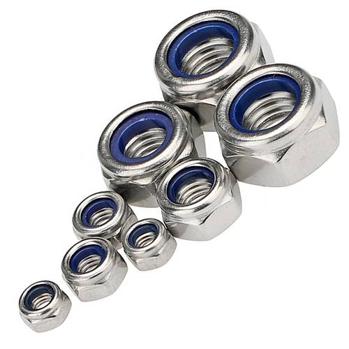 M22 Fiberli Somun elik Beyaz Kaplamal 6 Kalite DIN985