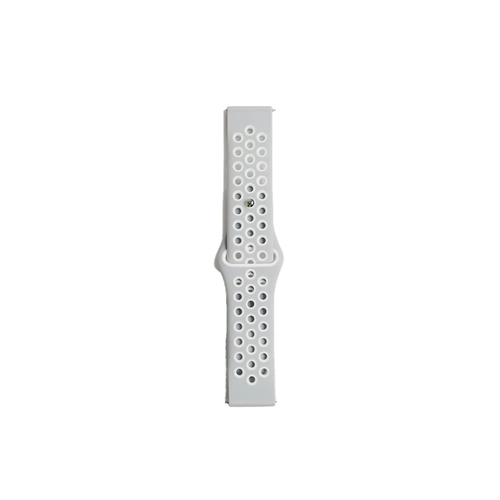 Newface Watch 22mm Spor Delikli Kordon - Gri-Beyaz